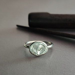 Signet ring. Sterling Silver ring. Ring for men. Handmade raw signet ring.